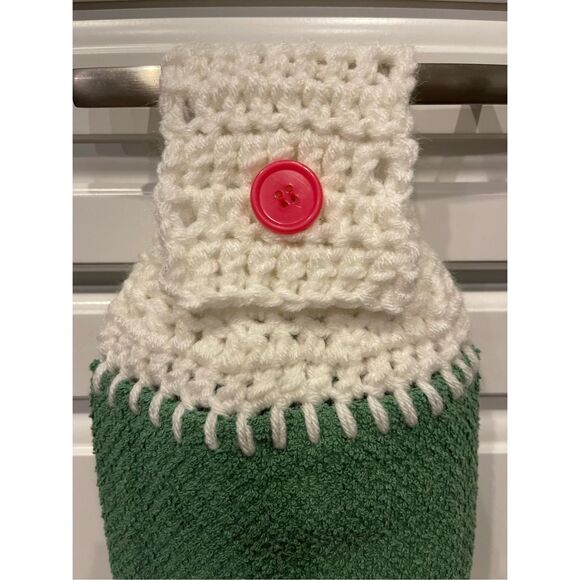 Crochet Top Kitchen Towel- Football Mom - Picture 2 of 3